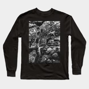Magic Forest in Black and White Long Sleeve T-Shirt